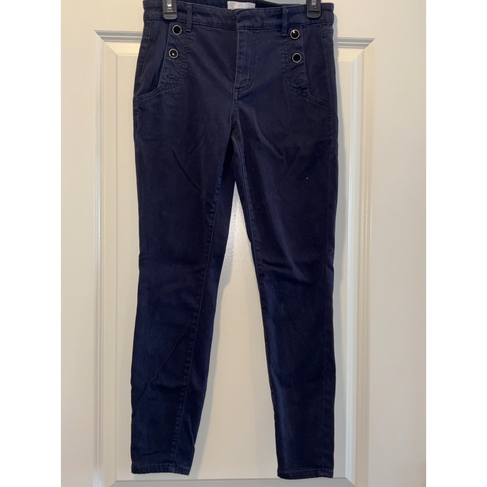 LOFT Made And Loved Sailor Skinny‎ Jeans Womens 4/27 Navy Blue Stretch Dark Wash